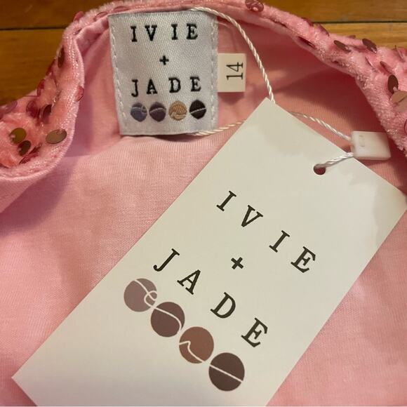 NWT Ivie + Jade Sparkly Pink Velvet Set - Picture 2 of 5